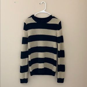 Black and Cream Striped Sweater